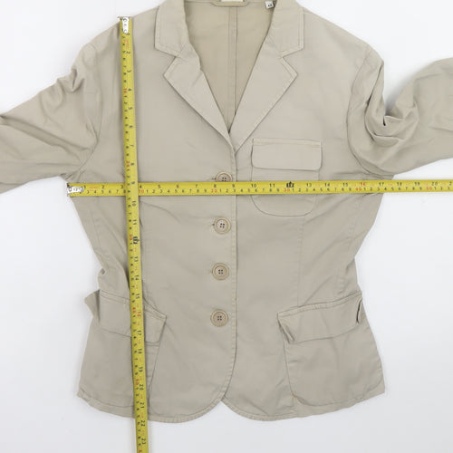 Aspesi Women’s Beige Blazer Jacket Size 12 Cotton Blend Smart Casual