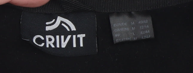 Crivit Men's Black Fleece Full Zip Jacket Size M Outdoor Wear