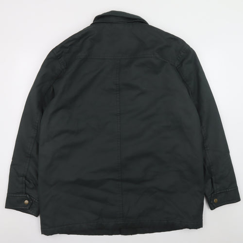 Greenwoods Men’s Green XL Military Style Lined Zip Jacket