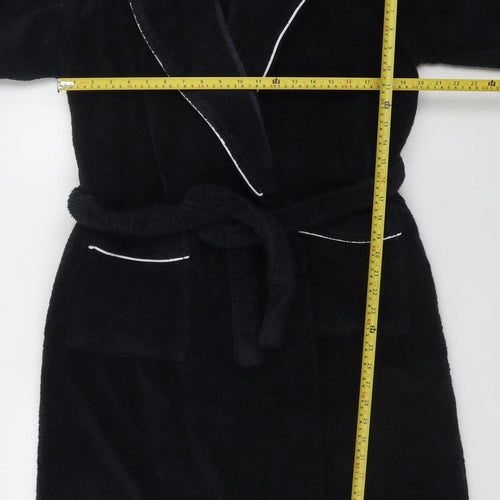 Marks and Spencer Men’s Black Terry Cotton Robe M Belted Nightwear