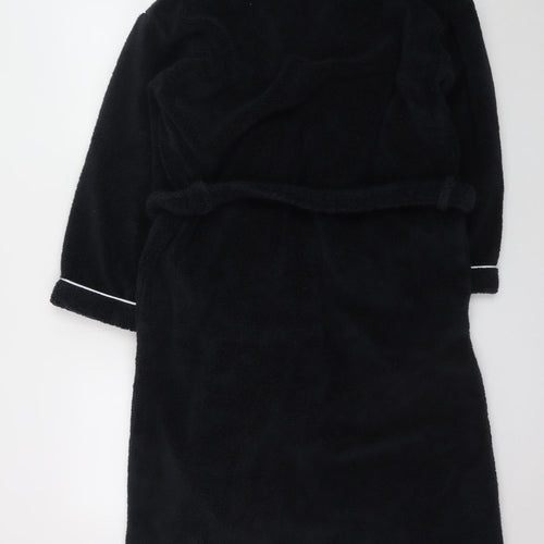 Marks and Spencer Men’s Black Terry Cotton Robe M Belted Nightwear