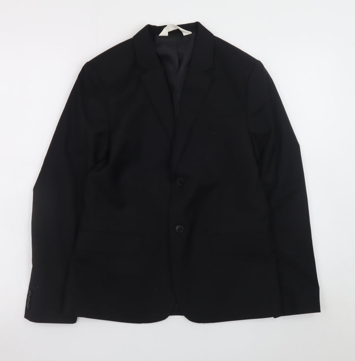 H&M Teens Black Single-Breasted Blazer Size 11-12Y