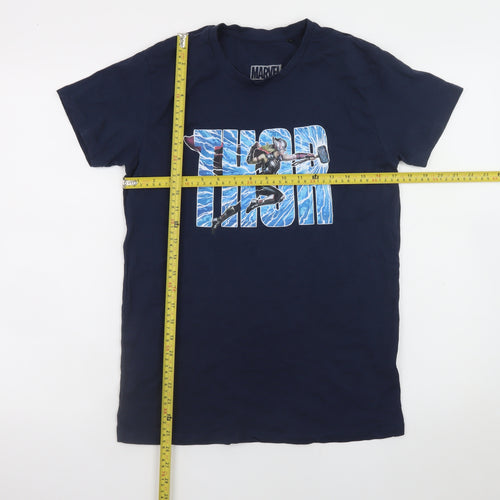 Marvel Men's Blue Thor Graphic Print Crew Neck T-Shirt Size S
