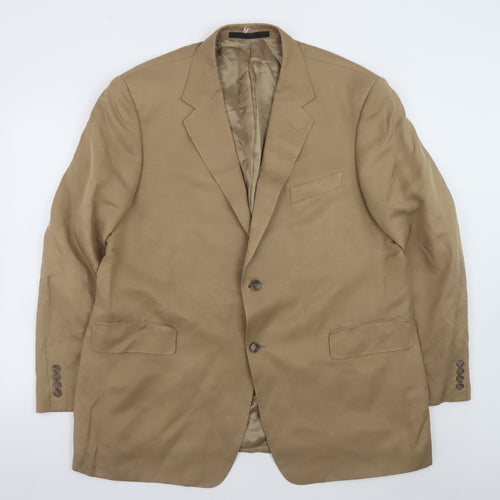 Marks and Spencer Men's Beige Silk Linen Blazer 46 Regular