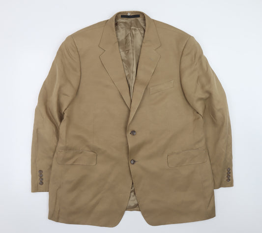 Marks and Spencer Men's Beige Silk Linen Blazer 46 Regular