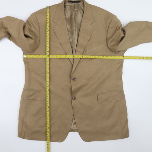 Marks and Spencer Men's Beige Silk Linen Blazer 46 Regular