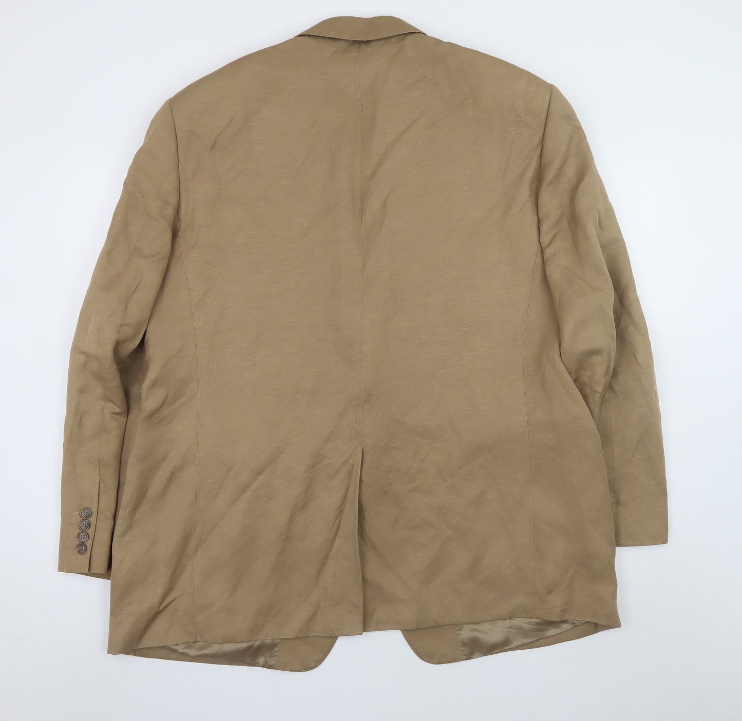 Marks and Spencer Men's Beige Silk Linen Blazer 46 Regular
