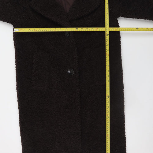 Marks and Spencer Women’s Brown Long Teddy Overcoat Size 10