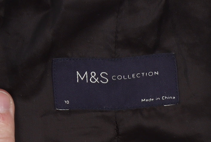 Marks and Spencer Women’s Brown Long Teddy Overcoat Size 10