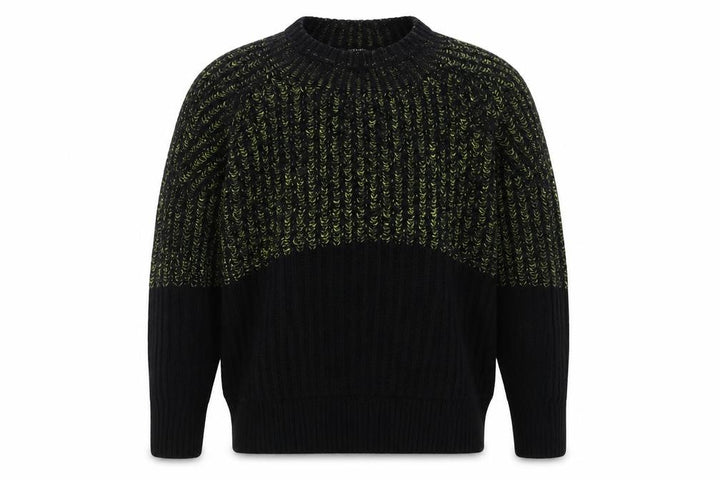 AllSaints Men's Black Wool Blend Chunky Knit Jumper Size S