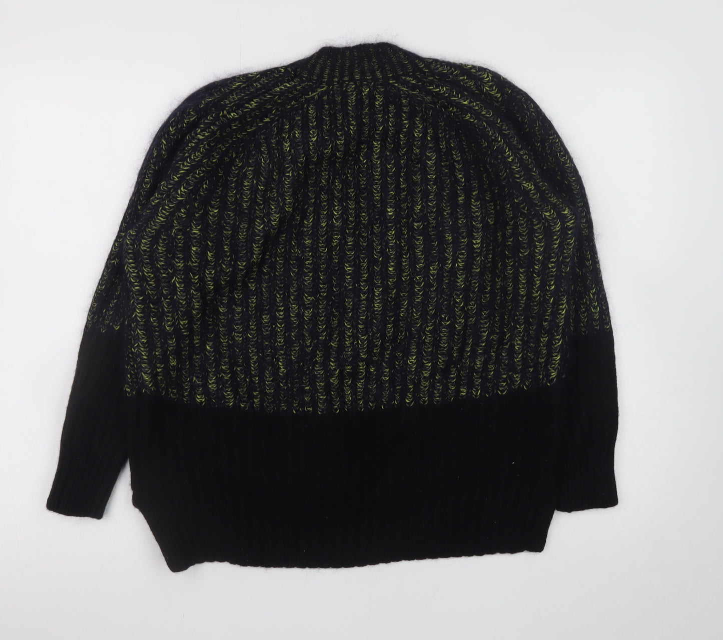 AllSaints Men's Black Wool Blend Chunky Knit Jumper Size S