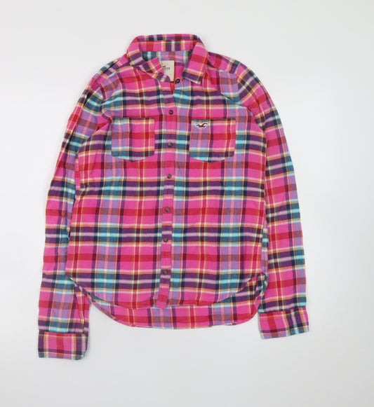 Hollister Women’s Multicoloured Flannel Check Button-Up Shirt Size S