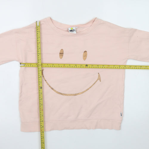 Smiley Originals Teens Pink Pullover Sweatshirt Size 12A