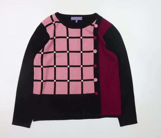 Autonomy Womens Multicoloured Check Knit Jumper Size S