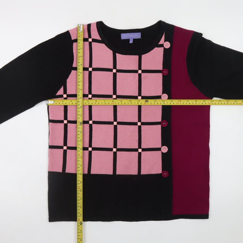 Autonomy Womens Multicoloured Check Knit Jumper Size S