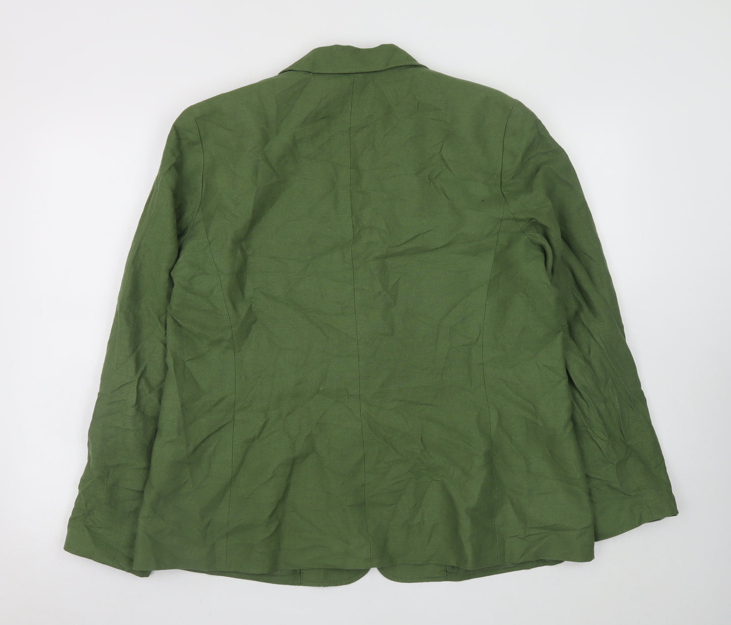 Jones New York Women’s Green Linen Blend Blazer XL Classic Style