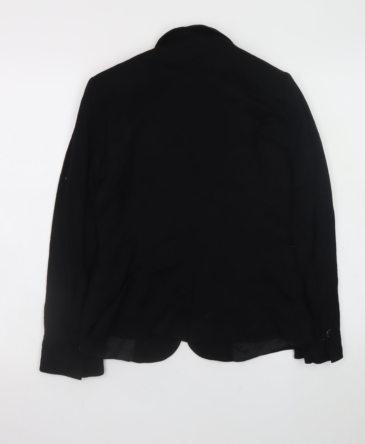 Zara Basic Women's Black One-Button Blazer Jacket Size 8