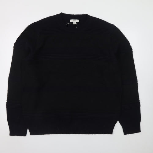Marks and Spencer Men's Black 2XL Crew Neck Knit Jumper