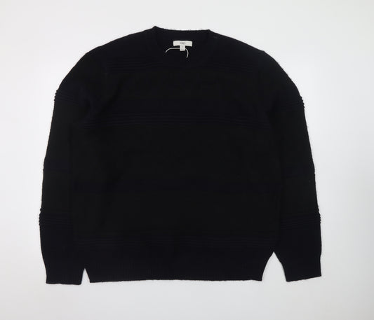 Marks and Spencer Men's Black 2XL Crew Neck Knit Jumper