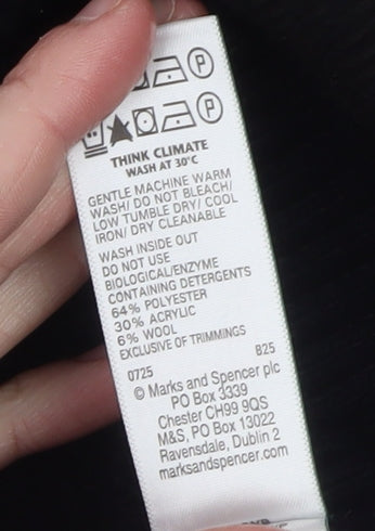 Marks and Spencer Men's Black 2XL Crew Neck Knit Jumper