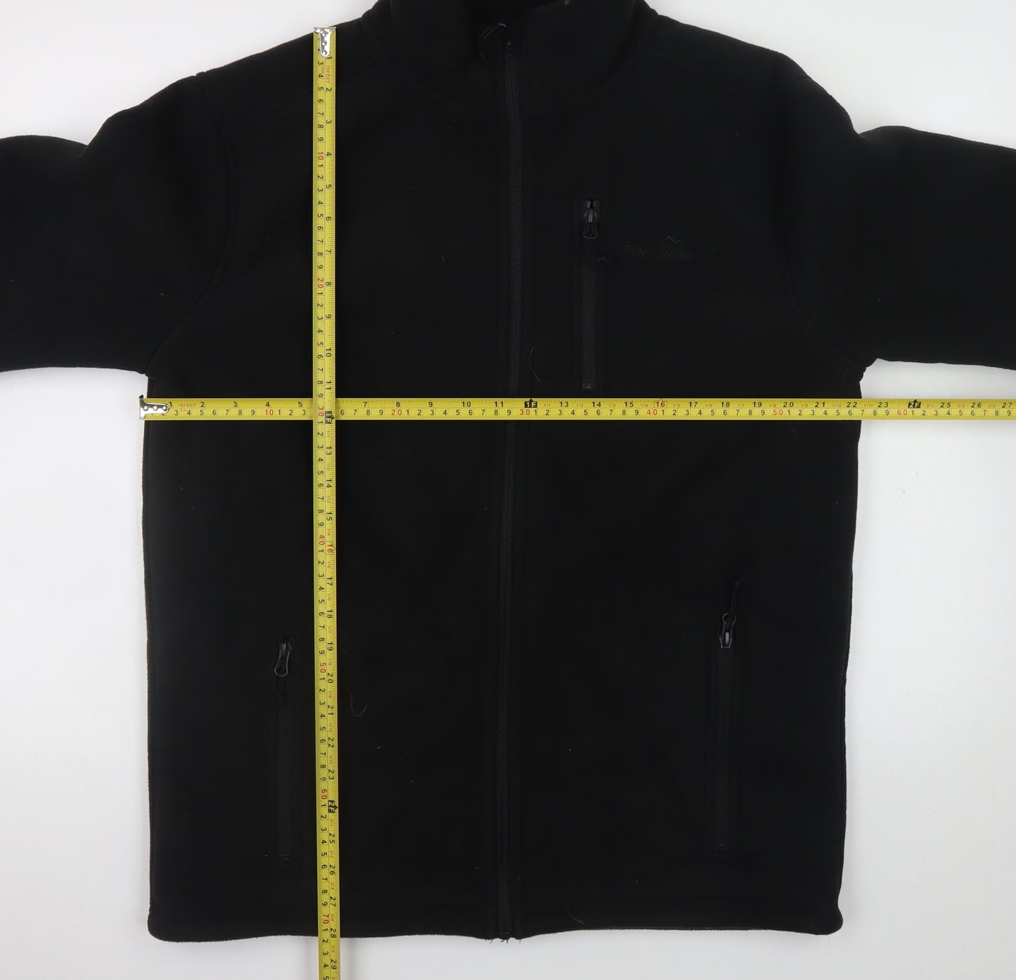 Peter Storm Mens Black Fleece Full Zip Outdoor Jacket Size L