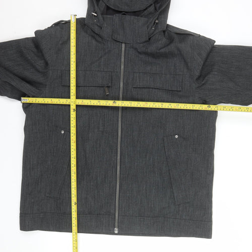 Decathlon Men’s Grey 2XL Hooded Parka Jacket Polyester Cotton Outdoor