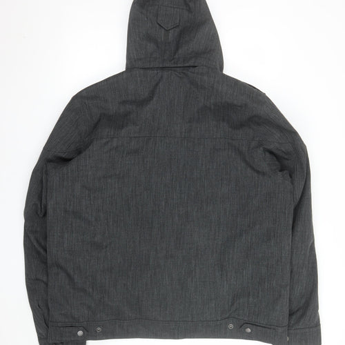 Decathlon Men’s Grey 2XL Hooded Parka Jacket Polyester Cotton Outdoor