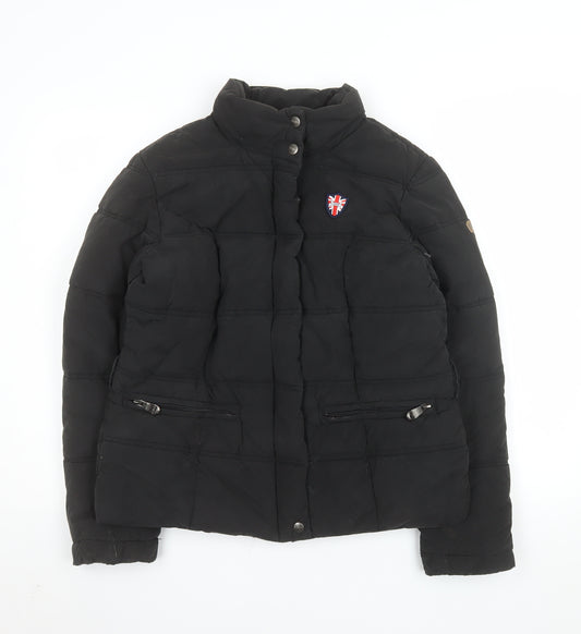 Puffa Women's Black Quilted Puffer Jacket Size M Winter Coat