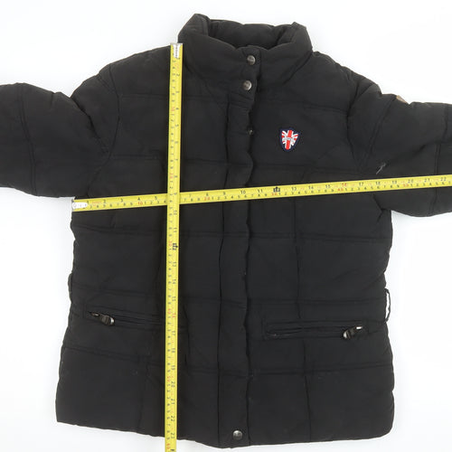 Puffa Women's Black Quilted Puffer Jacket Size M Winter Coat