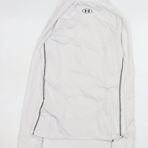 Under Armour Women White XS 1/2 Zip Fitted Hoodie Sweatshirt