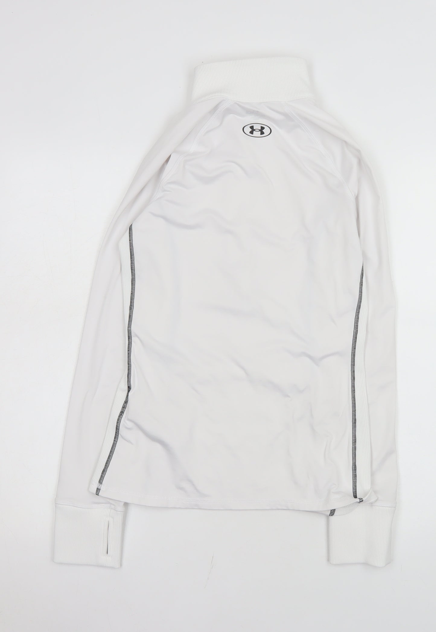 Under Armour Women White XS 1/2 Zip Fitted Hoodie Sweatshirt