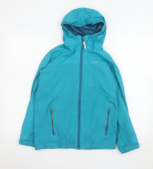 Regatta Boys Blue Waterproof Hooded Rain Coat Jacket 11-12 Years