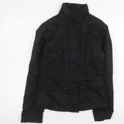 Hamnett Womens Black Quilted Biker Jacket Size 8