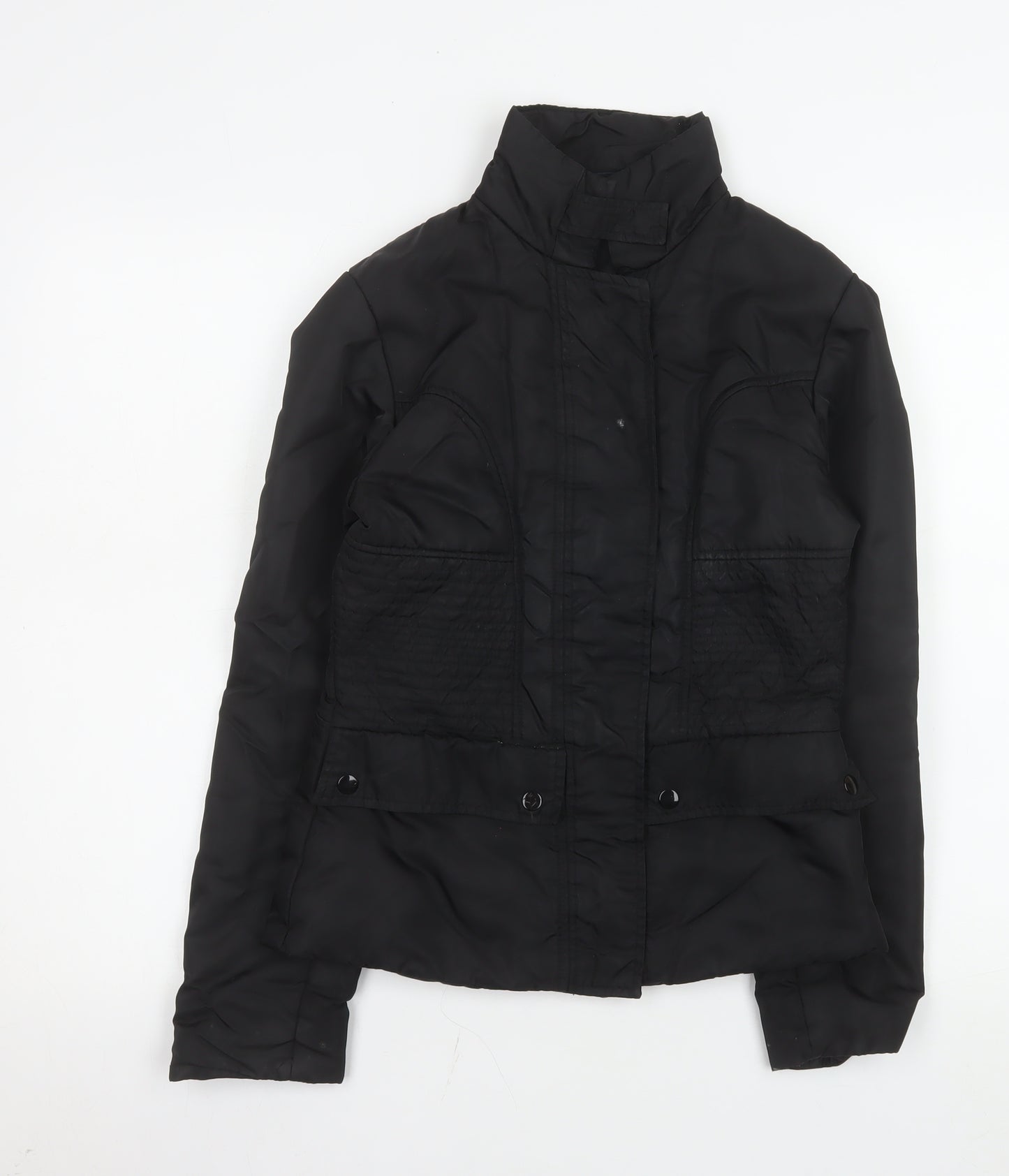Hamnett Womens Black Quilted Biker Jacket Size 8