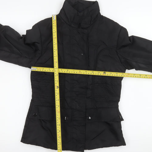 Hamnett Womens Black Quilted Biker Jacket Size 8
