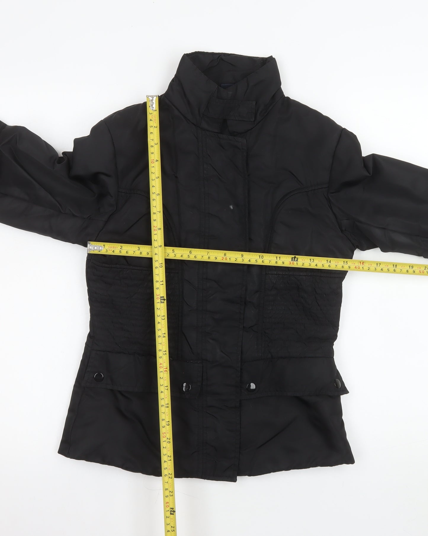 Hamnett Womens Black Quilted Biker Jacket Size 8