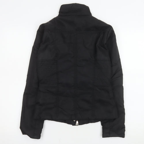 Hamnett Womens Black Quilted Biker Jacket Size 8