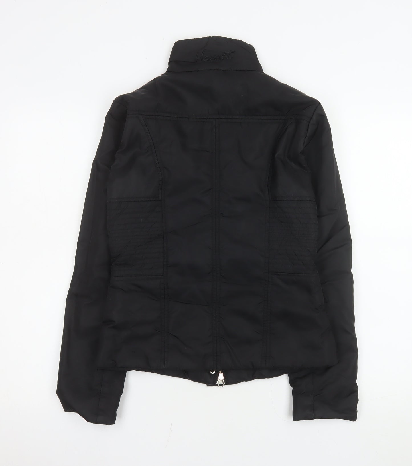 Hamnett Womens Black Quilted Biker Jacket Size 8