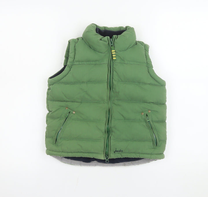 Joules Boys Green Padded Bodywarmer Gilet Age 7 Cotton Blend