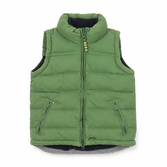Joules Boys Green Padded Bodywarmer Gilet Age 7 Cotton Blend