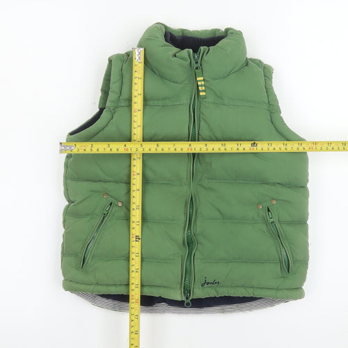 Joules Boys Green Padded Bodywarmer Gilet Age 7 Cotton Blend