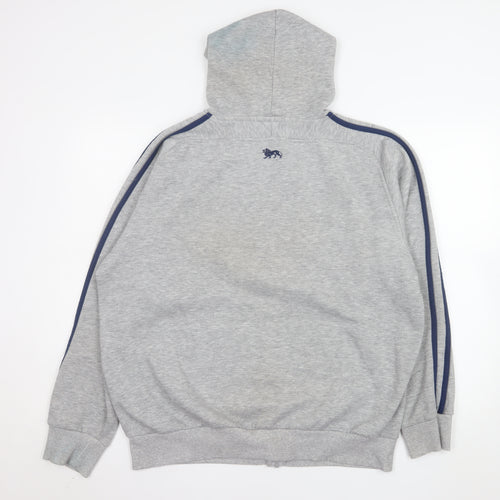 Lonsdale Men Grey 2XL Hooded Full Zip Basic Sports Jacket