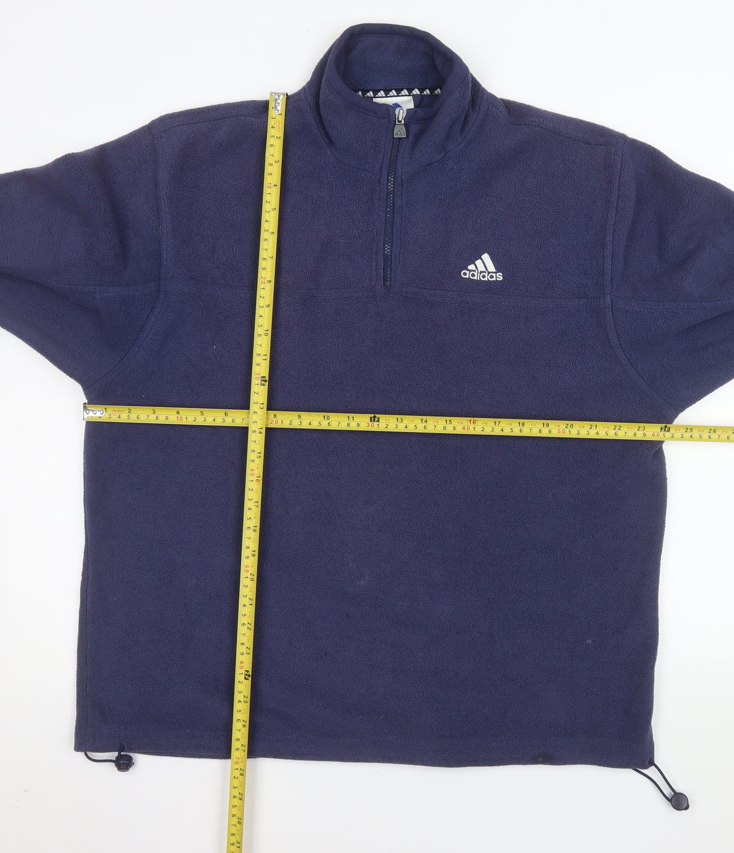 Adidas Men's Blue Fleece 1/2 Zip Pullover Sweatshirt Size L