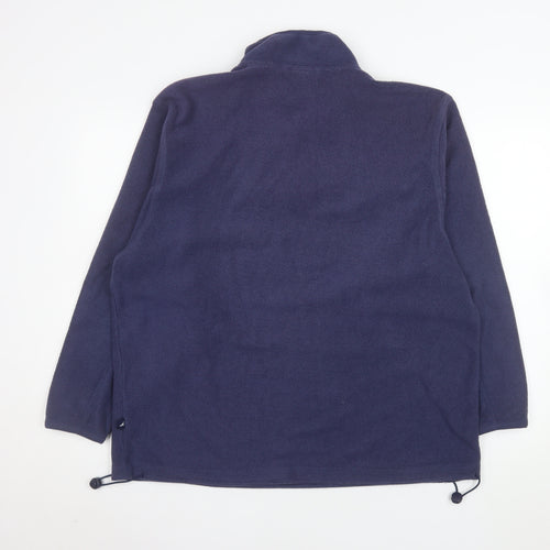 Adidas Men's Blue Fleece 1/2 Zip Pullover Sweatshirt Size L
