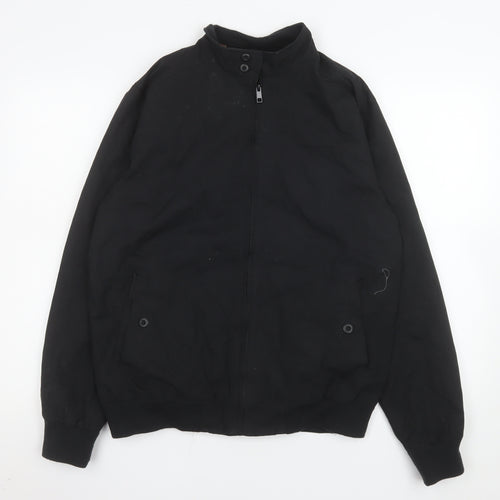 Soulstar&Co Men's Black M Bomber Jacket Full Zip Casual Polyester