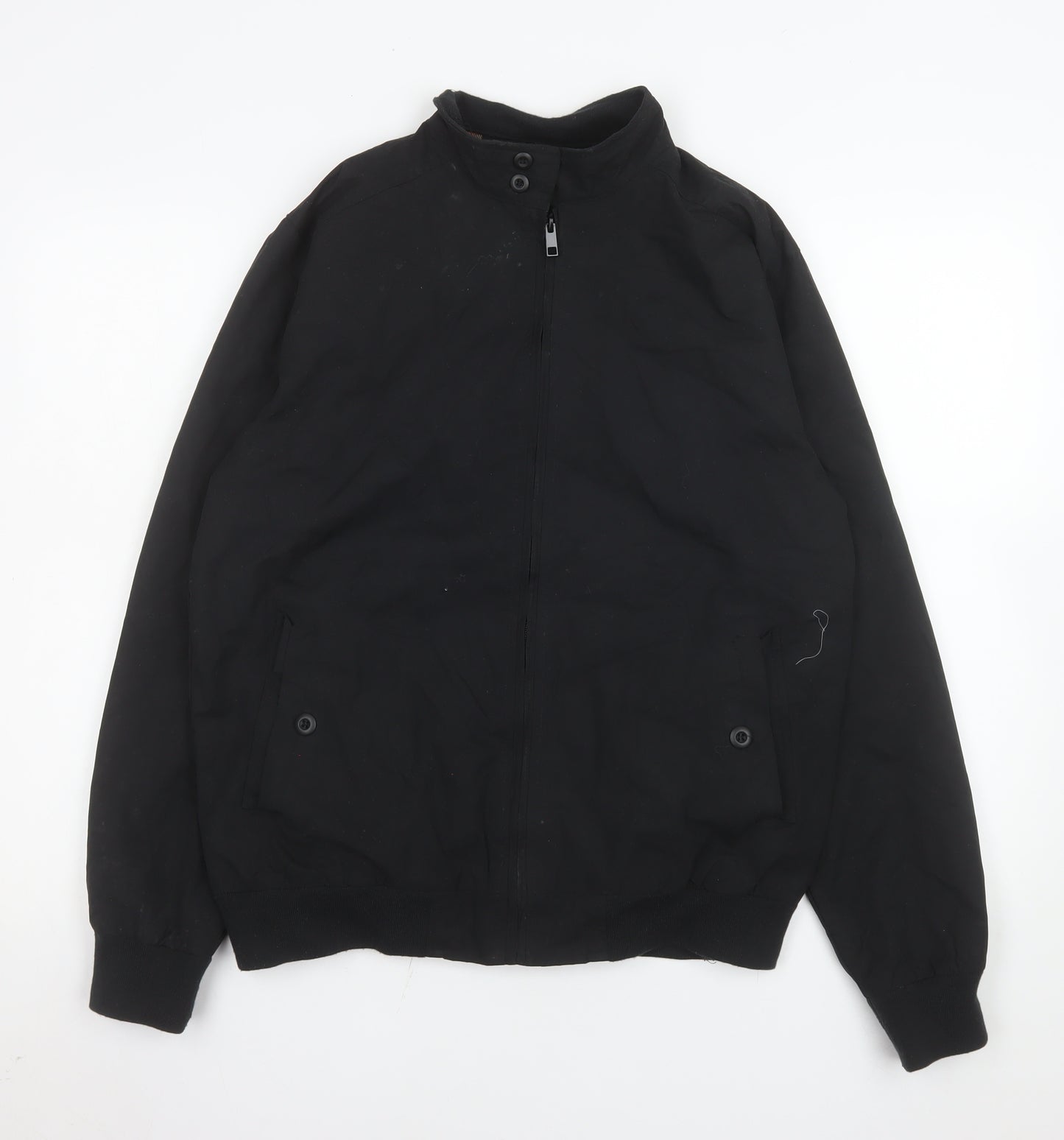 Soulstar&Co Men's Black M Bomber Jacket Full Zip Casual Polyester