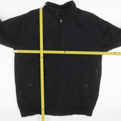 Soulstar&Co Men's Black M Bomber Jacket Full Zip Casual Polyester