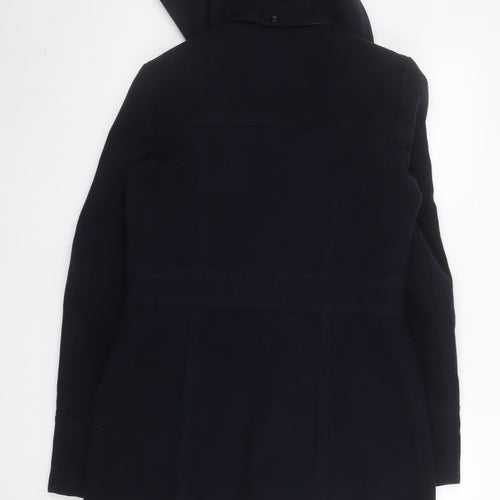 Dorothy Perkins Womens Black Hooded Duffle Coat Size 10
