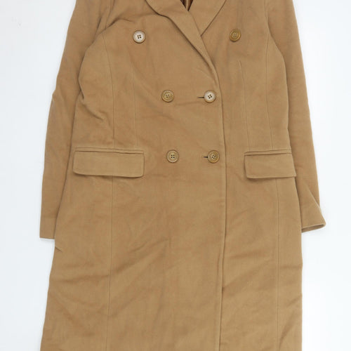 Marks and Spencer Women’s Beige Wool Cashmere Long Trench Coat Size 10