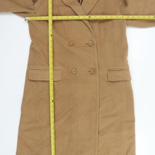 Marks and Spencer Women’s Beige Wool Cashmere Long Trench Coat Size 10